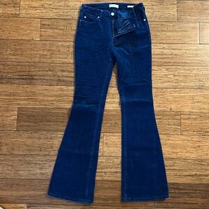 CLEO + WOLF navy blue corduroy pants